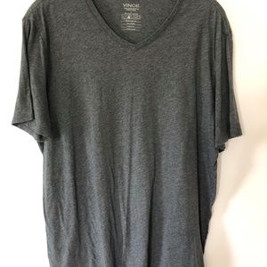 Vince  Short Sleeve Pima Cotton V-Neck Shirt Men's